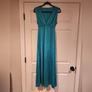 Elegant Teal Maxi Dress